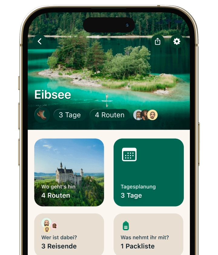 Planungsansicht eines Trips bei Triphunt